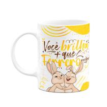 Caneca Páscoa Doce - Você brilha mais que ferrero - 325ml