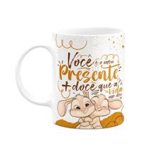 Caneca Páscoa Doce - Você é o meu presente mais doce - 325ml