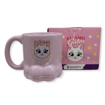 Caneca Pata de Gato 3D Geek Eu Amo Gatos Rosa Zona Criativa Caneca Pata de Gato 3D Geek Eu Amo Gatos Rosa Zona Criativa