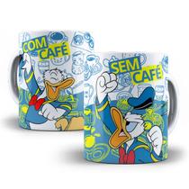 Caneca Pato Donald com café sem café Porcelana Personalizada Caneca Pato Donald com café sem café Porcelana Personalizada