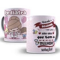 Caneca pediatra presente profissão medicina curso