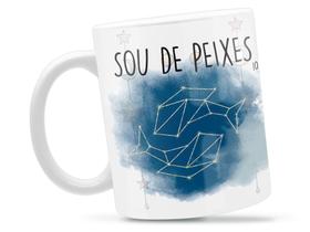 Caneca Peixes Signo Divertida Porcelana Xícara 325ml + Caixa Presente Caneca Peixes Signo Divertida Porcelana Xícara 325ml + Caixa Presente