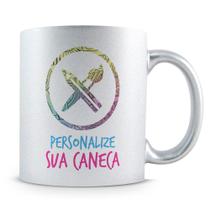 Caneca Perolada Personalizada do seu Jeito - Prata - 325ml