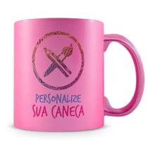 Caneca Perolada Rosa Personalizada - 325ml - Ideal para Café, Chá e Chocolate Quente Caneca Perolada Rosa Personalizada - 325ml - Ideal para Café, Chá e Chocolate Quente