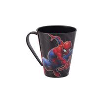 Caneca Personagem Homem Aranha 360ml Preta 8318 Plasútil