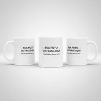 Caneca Personalizada 325ml Envie Sua Foto Ou Frase Branco Personalizado