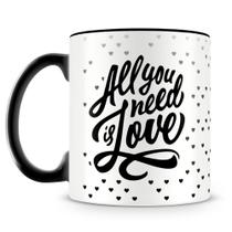 Caneca Personalizada All You Need is Love - Preta - 325ml Caneca Personalizada All You Need is Love - Preta - 325ml