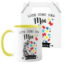 Caneca Personalizada Autismo Lute Como Uma Mãe Atípica