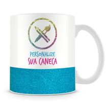Caneca Personalizada Base Glitter Azul - Personalize do Seu Jeito Caneca Personalizada Base Glitter Azul - Personalize do Seu Jeito