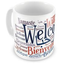 Caneca Personalizada Bem Vindo em Porcelana Brilhante - 325ml Caneca Personalizada Bem Vindo em Porcelana Brilhante - 325ml