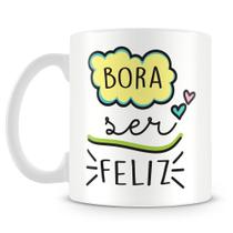 Caneca Personalizada Bora Ser Feliz - Cerâmica 325ml Caneca Personalizada Bora Ser Feliz - Cerâmica 325ml