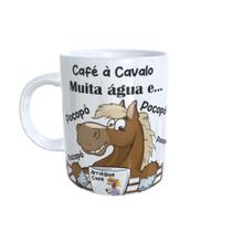 Caneca personalizada café a cavalo - porcelana 325 ml