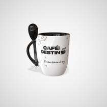 Caneca Personalizada Café com Destino Com Colher Devocional diário