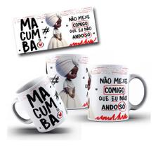 Caneca Personalizada Café e Macumba - Umbanda - Religião - 325ml
