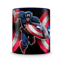 Caneca Personalizada Capitão América - Porcelana de Alto Brilho - 325ml