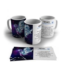 Caneca Personalizada Cerâmica Signo Peixes 325ml