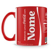Caneca Personalizada Coca-Cola com Nome - Cerâmica Premium 325ml