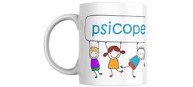 Caneca personalizada com caixa branca presenteável PSICOPEDAGOGIA