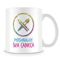 Caneca Personalizada com Interior e Alça Branca - Crie sua Caneca do Seu Jeito