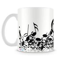 Caneca Personalizada com Notas Musicais - 325ml em Cerâmica