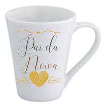 Caneca Personalizada Conica Pai Mãe Noiva Noivo Presente Casamento Madrinha Padrinho