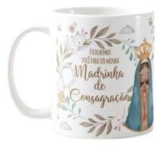 Caneca Personalizada Convite Madrinha De Consagração Batismo Caneca Personalizada Convite Madrinha De Consagração Batismo