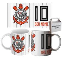 Caneca Personalizada Corinthians Camisa 10 Porcelana 325ml Caneca Personalizada Corinthians Camisa 10 Porcelana 325ml