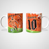 Caneca Personalizada Craques da Copa do Mundo 2026 Memphis Depay Caneca Personalizada Craques da Copa do Mundo 2026 Memphis Depay