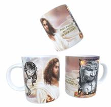 Caneca Personalizada Creio em Jesus Cristo Religião Porcelana Aniversário Presente
