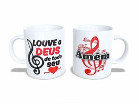 Caneca Personalizada Cristã - Gospel Louvor - música a Deus