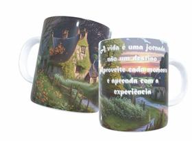 Caneca Personalizada DE Porcelana Frases da Vida: a vida é uma jornada Presente Aniversário