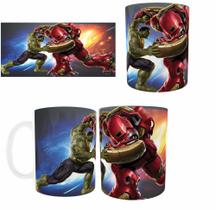 Caneca Personalizada de Porcelana Heróis Hulk vs. HulkBuster Presente