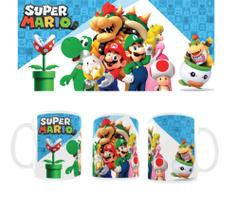 Caneca Personalizada de Porcelana Mario Bros Videogame Gamer