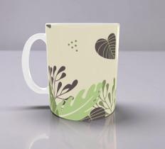 Caneca Personalizada de Porcelana Off Folhas Presente Criativo Para Quem Gosta De Plantas Caneca Personalizada de Porcelana Off Folhas Presente Criativo Para Quem Gosta De Plantas