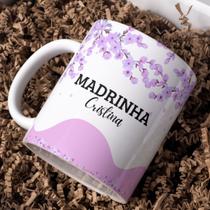 Caneca Personalizada de Porcelana Presente Madrinha Padrinho