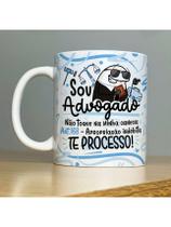 Caneca Personalizada de Porcelana Profissão: Sou Advogado com Flork- 325ML