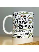 Caneca Personalizada de Porcelana Profissão: Sou Agronôma com Flork - 325ML