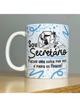 Caneca Personalizada de Porcelana Profissão: Sou Secretário com Flork - 325ML