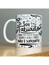 Caneca Personalizada de Porcelana Profissão: Sou Tatuador com Flork - 325ML