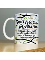 Caneca Personalizada de Porcelana Profissão: Sou Veterinária - 325ML