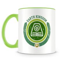 Caneca Personalizada de Porcelana Reino da Terra com Estampa dos Desenhos Avatar