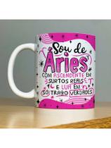 Caneca Personalizada de Porcelana SIGNOS : Sou de Áries - 325ML