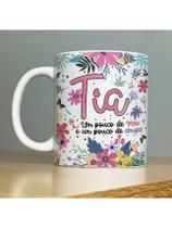 Caneca Personalizada de Porcelana - Tema: Família - caneca para Tia - 325ml