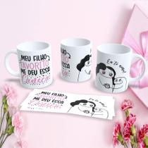 Caneca Personalizada Dia das Mães Flork 325ml Porcelana Presente Criativo Estampa 23