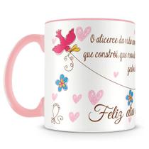Caneca Personalizada Dia das Mães - Porcelana Rosa - Mod.1 Caneca Personalizada Dia das Mães - Porcelana Rosa - Mod.1