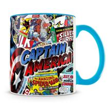 Caneca Personalizada do Capitão América em Quadrinhos - 325ml