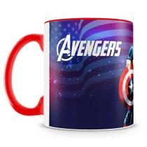 Caneca Personalizada do Capitão América - Modelo 2 - Porcelana Brilhante