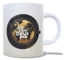 Caneca Personalizada Estampa Café Com Deus Pai / Presente Cor Branco Livro Café Com Deus Pai