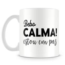 Caneca Personalizada Estou em Paz - Porcelana Brilhante 325ml