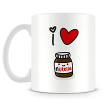 Caneca Personalizada Eu Amo Nutella - Porcelana de Alta Resistência